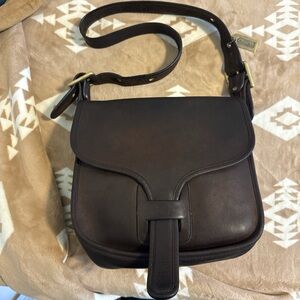 Coach Dark Brown Leather Crossbody Bag